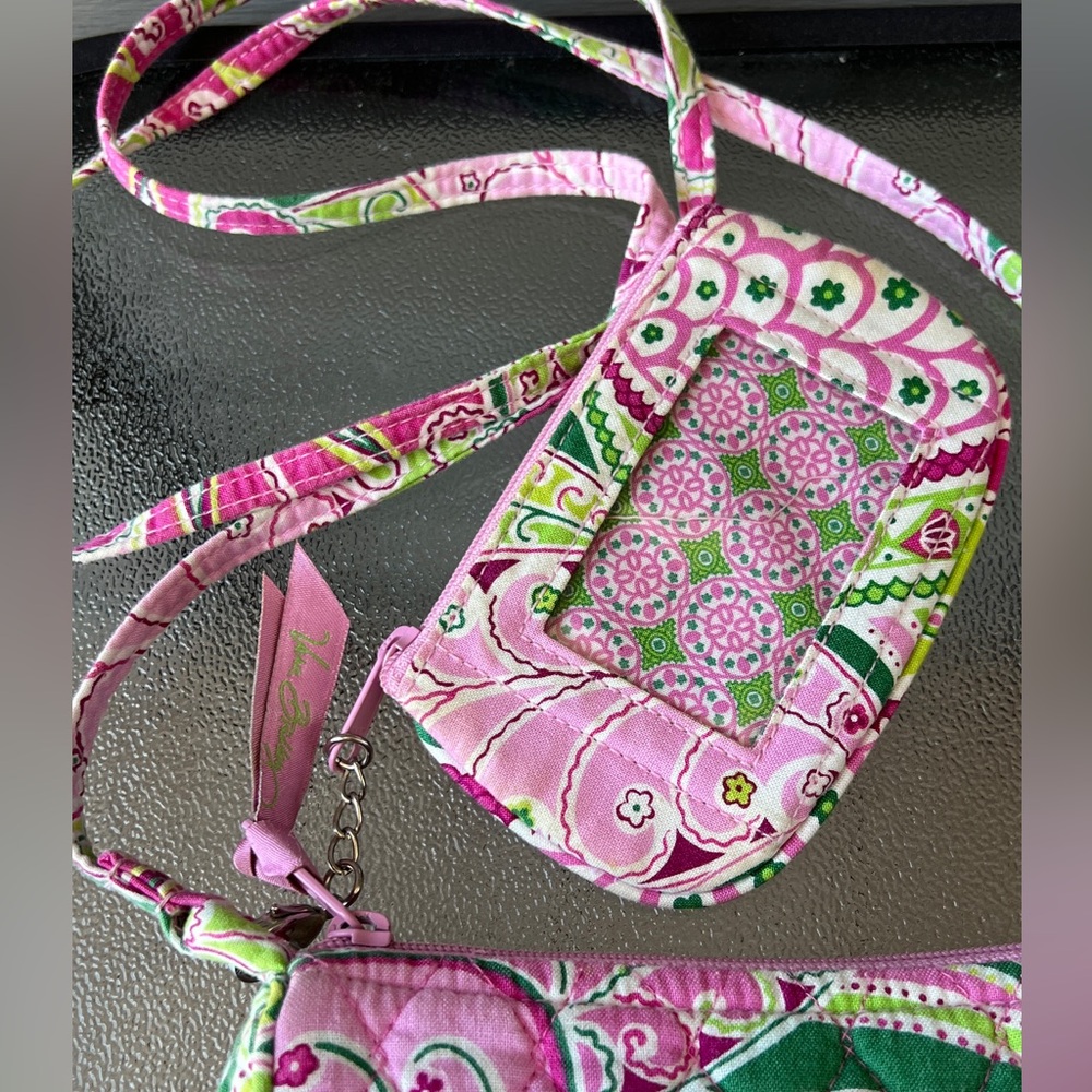 Vera Bradley Pink Small Crossbody Purse With Coin Pouch. - Picture 4 of 10